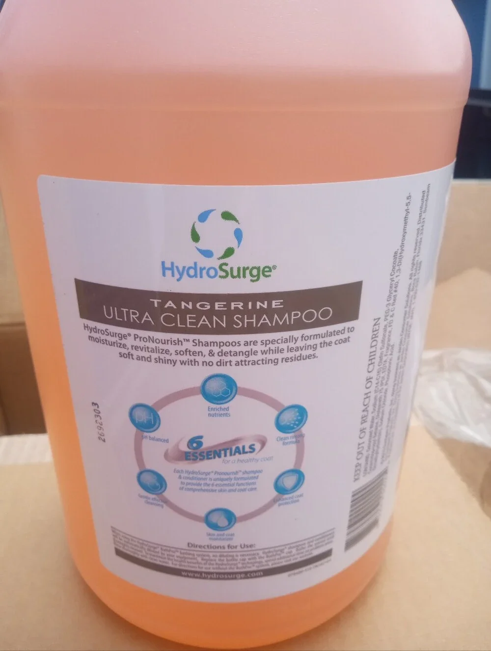 HydroSurge Ultra Cleaning Tangerine Clean Pet Shampoo,1 Gallon Container